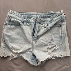 Old Navy Light Blue Distressed Denim Cutoff Shorts